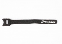 Stahovací pásek suchým zipem 150mm GRAUPNER , černý (1ks)