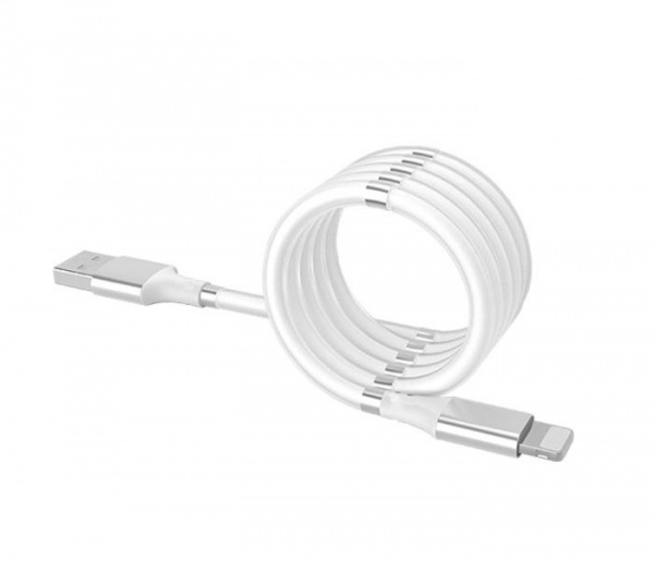 Magnetický samonavíjecí USB nabíjecí kabel (Lightning) (180 cm)