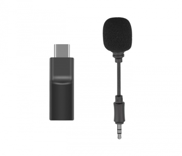 Mini mikrofon a audio adaptér (3,5 mm na USB-C)