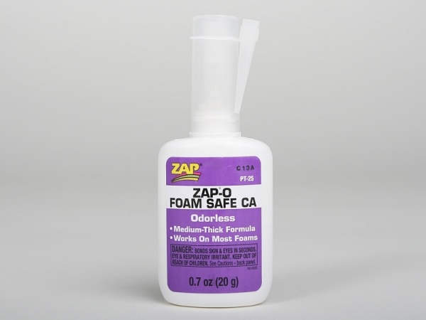 ZAP-O-Foam 20g (0,7oz) střední vteř. lepidlo STYRO