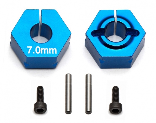 FT hliníkové unašeče disků, modré, 7.0mm, 2 ks.