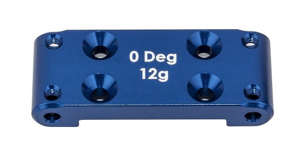 B6.4 hliníkový modrý Bulkhead, 0°, 12g, 1 ks.