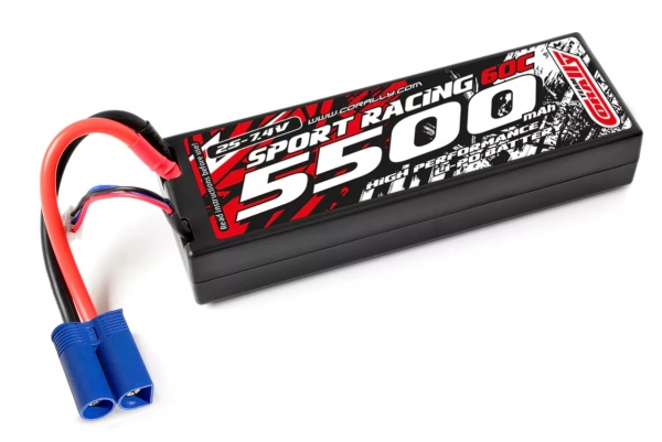 Levně Sport Racing 60C - 5500mAh - 7,4V 2S - LiPo Stick Hardcase - EC-5 Akumulátory IQ models