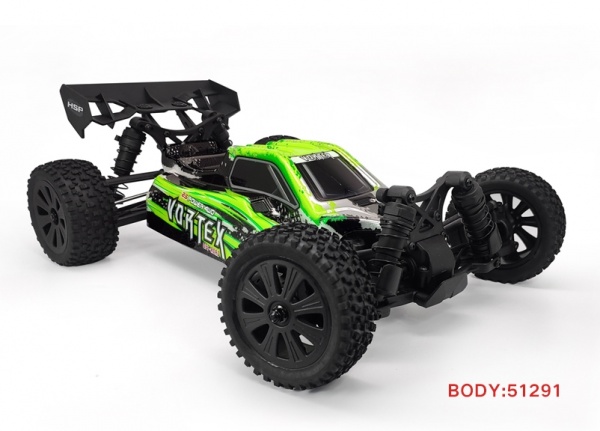 HSP Vortex 1/10 2,4 GHz Brushed Buggy, Zelená