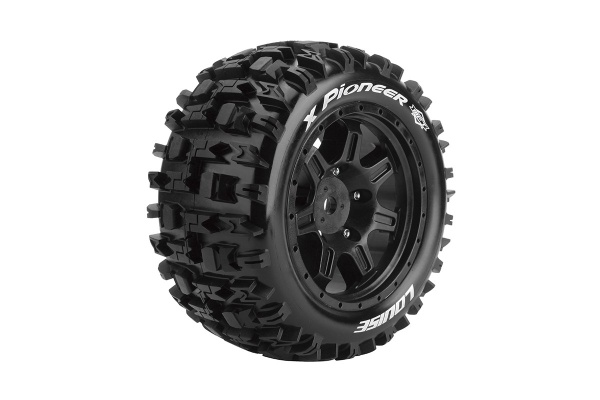 X-PIONEER SPORT 1/5 24mm hex Black Rims, 2 ks