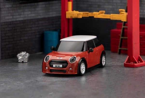 1/76 On-Road RC Car RTR (Licencovaná karoserie MINI Cooper, červená s bílou střechou)