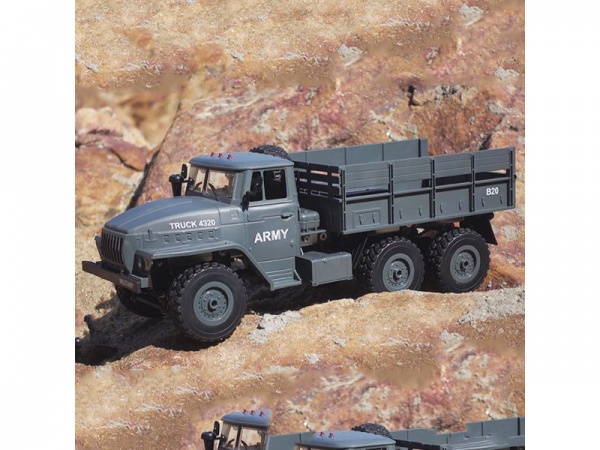 Sovětský vojenský truck URAL 4320 6x6 1:12 RTR proporcionální jízda LED