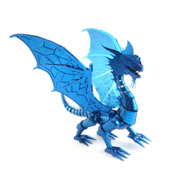 Metal Earth Luxusní ocelová stavebnice Blue Dragon