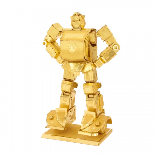 Metal Earth Luxusní ocelová stavebnice Transformers Bumblebee zlatý