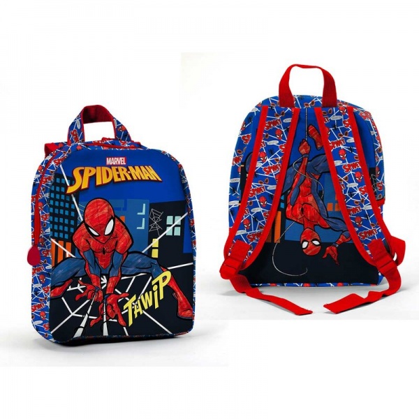 Siva batoh Spider-Man modrý