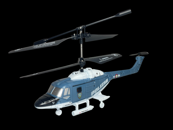 RE.EL Toys RC vrtulník policejní 3 kanály, gyroskop RTF sada