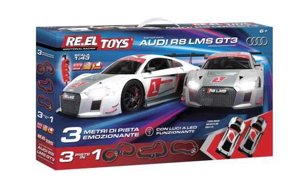 RE.EL Toys autodráha Audi R8 LMS GT3 1:43 3 metry, 3 sestavy, LED světla