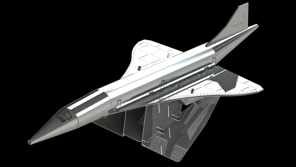 Metal Time Luxusní ocelová stavebnice letadlo Supersonic legend Autodráhy a stavebnice IQ models