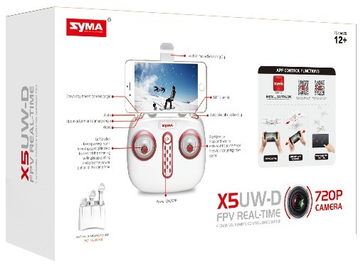 SYMA X5UW-D - s pohyblivou HD kamerou a přenosem
