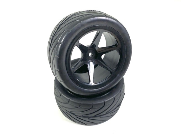 Silniční pneu pro buggy 1:10 včetně disků, 2ks, zadní