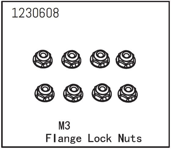 Flange Lock Nut M3 (8)