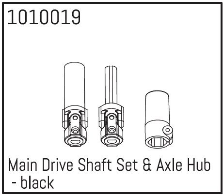 Main Drive Shaft Set &amp; Axle Hub - black