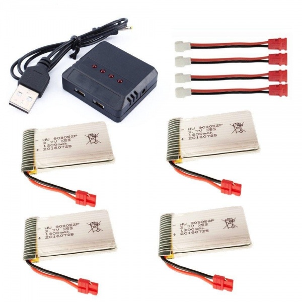 Batteria TECHTEK 1200mAh Li-Polymer 3.7V Per Drone SYMA X5HC, X5HW, X5UW