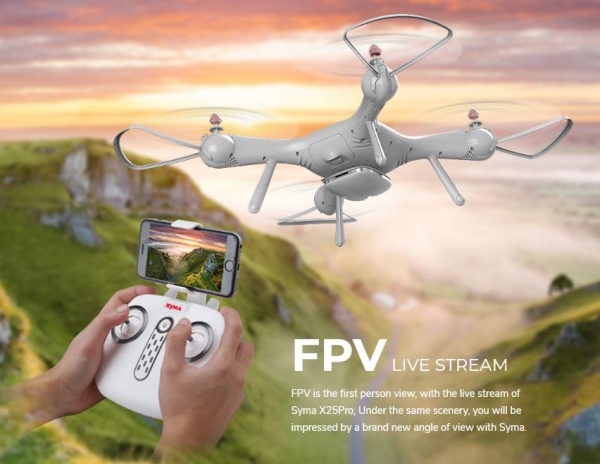 SYMA X25PRO+ dron s GPS, 2x akumulátor