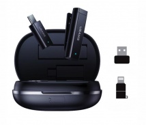 Bezdrátový klopový mikrofon 2,4G Dual-MIC ENC s redukcí šumu (univerzální s Aku)