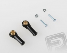 2402 Kulový čep V1 pr.4mm, M2/1,6 Krátký Černý 2ks