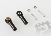 2404 Kulový čep V1, pr.4mm, M2/1,6 Dlouhý Černý 2ks
