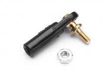 2408 Kulový čep V1, pr.4mm, M2/M2 Dlouhý Černý 2ks