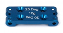 B6 hliníkový Bulkhead, 10g, 25 a 30°, modrý, 1 ks.