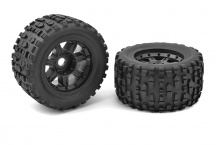 Monster Truck gumy - XL4S - Grabber - nalepené na černých diskách- 1 pár
