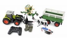 RC Traktor s XL příslušenstvím 1:24, světla, zvuk