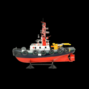 EKSA-TRADE RC hasičská loď s funkčním vodním dělem
