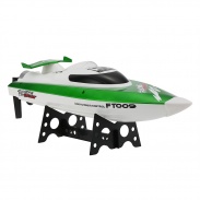 FT009-  RC závodní člun- zelená- Zánovní, plně funkční, kompletní balení, outlet